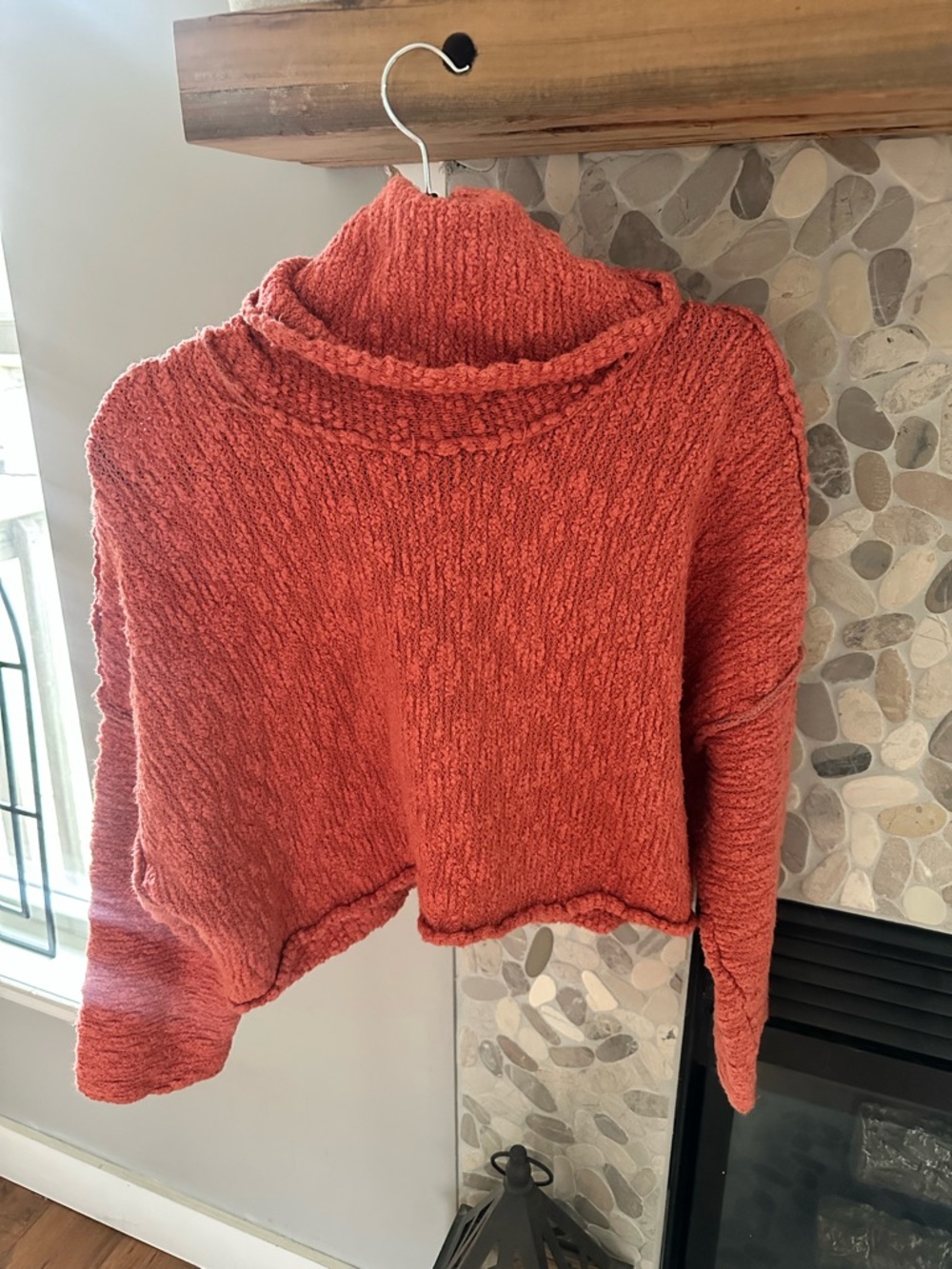 Free People Big Easy cowl neck Cropped Sweater